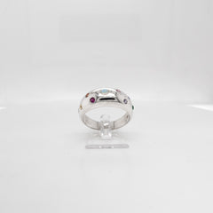 AURA – Ring mit Opal und Regenbogen Zirkonia