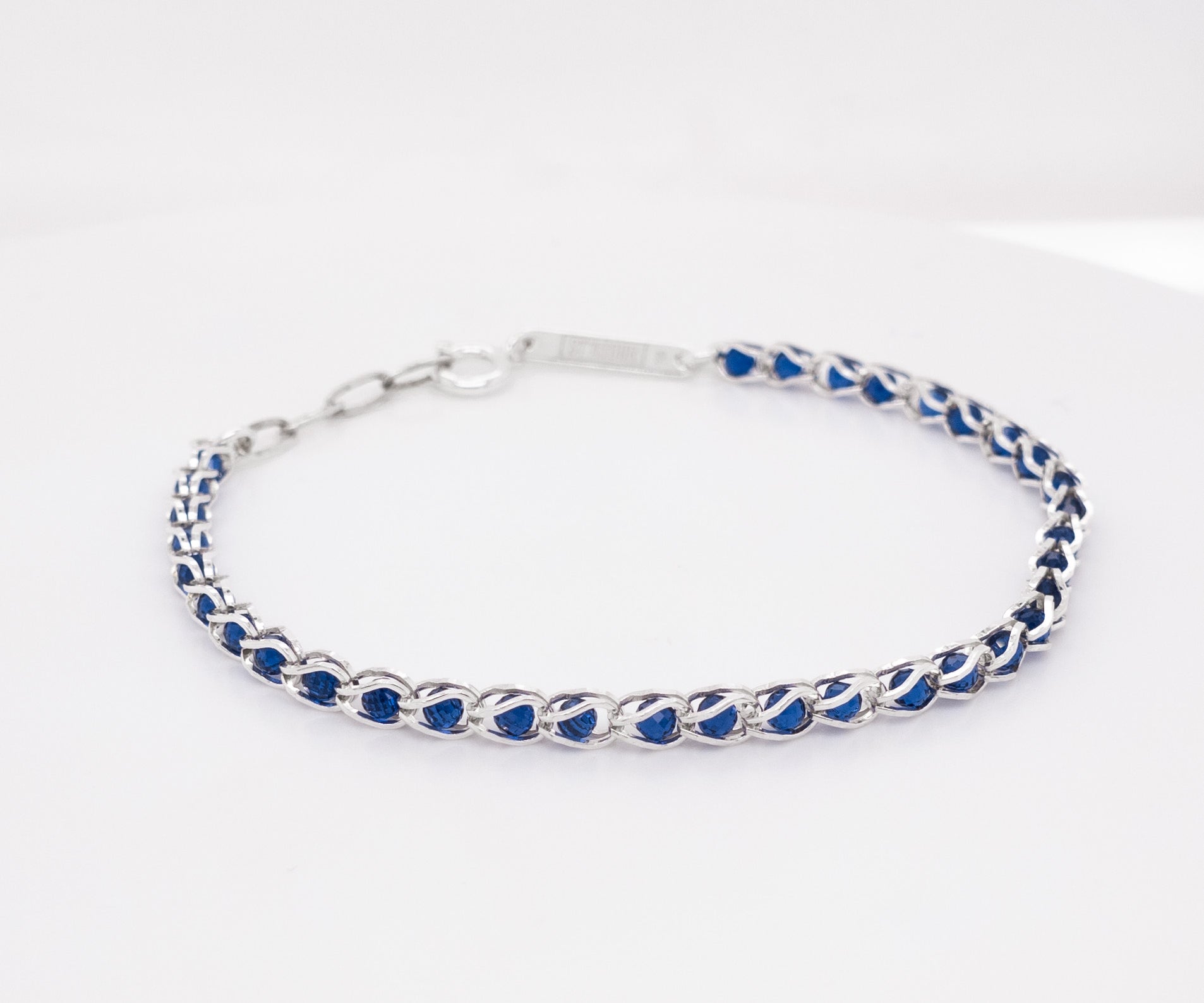 NIKA BOLD - Armband mit blauen Steinchen