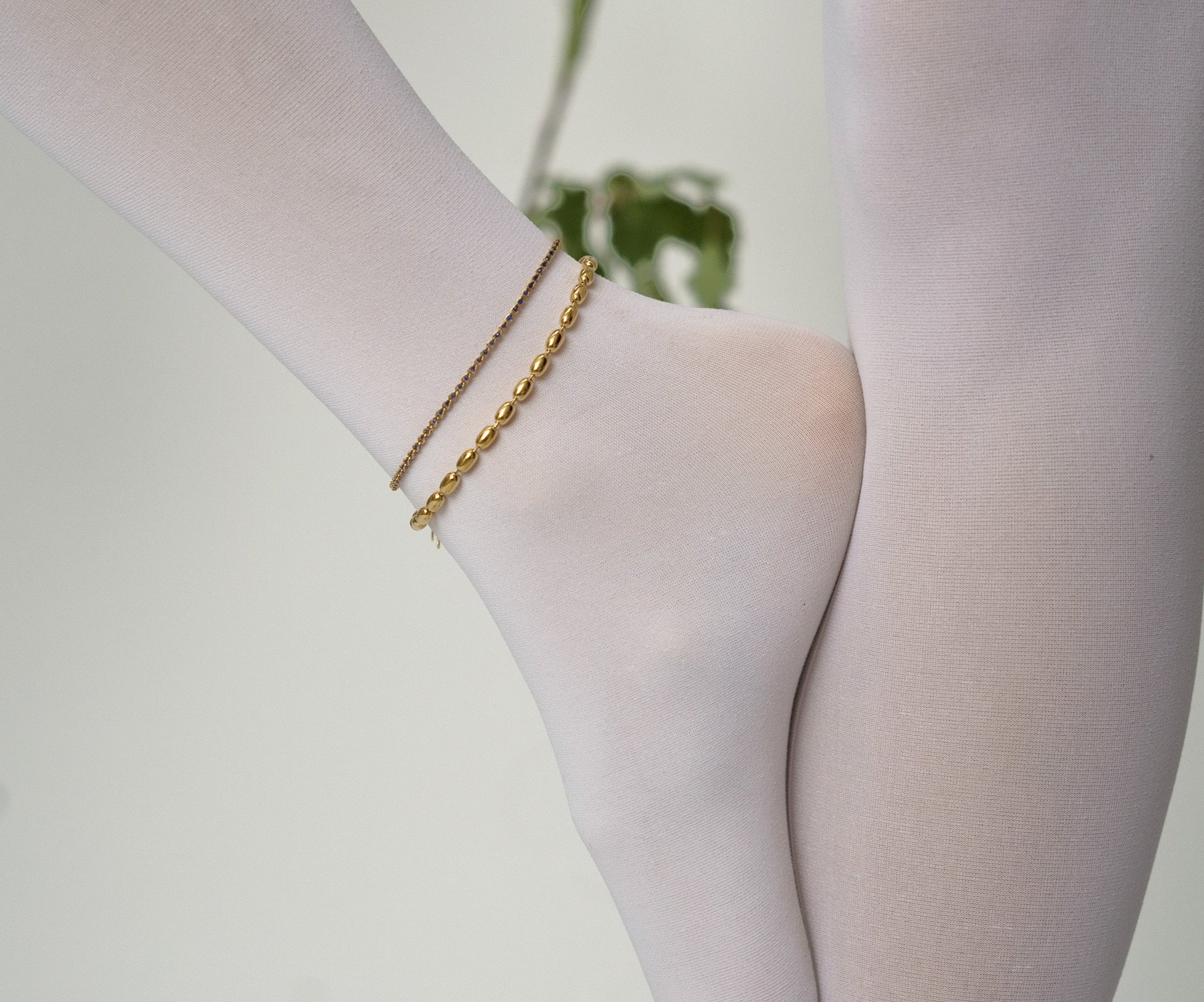 NIKA THIN - Armband mit blauen Steinen